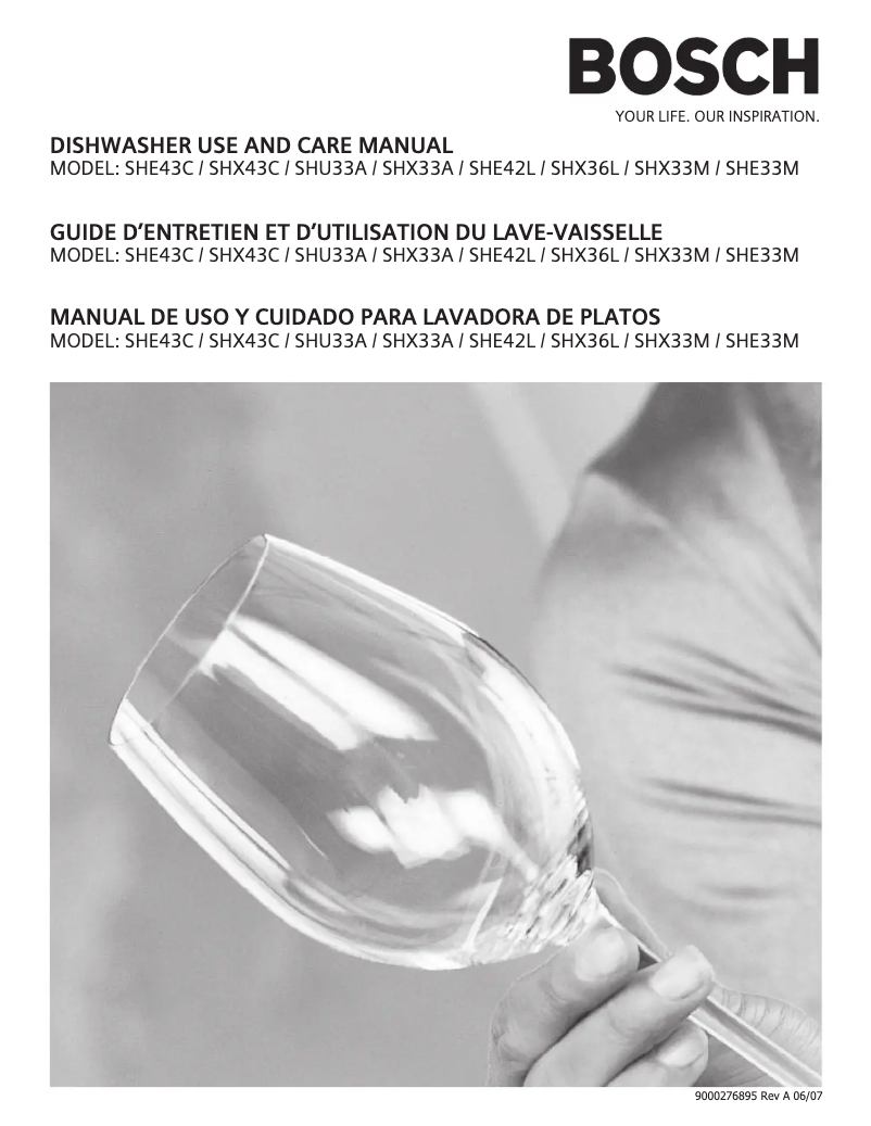 Image de la première page du manuel de l'appareil SHE43C