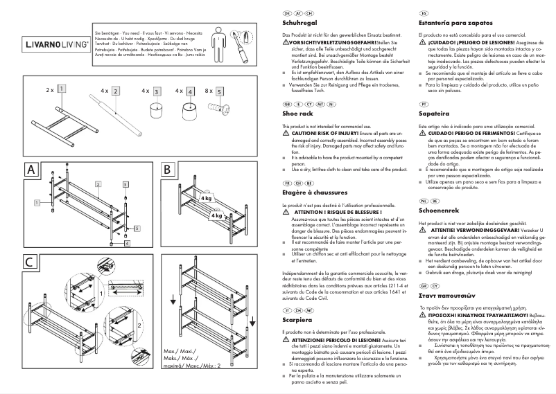 Page 1 de la notice Manuel utilisateur Livarno Lux IAN 284924