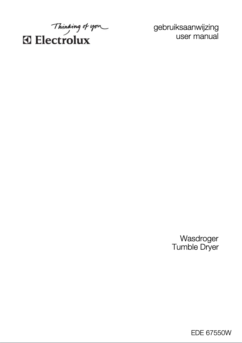 Page n°1 - Manuel utilisateur Electrolux EDE67550