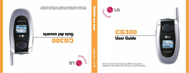 Page 1 de la notice Manuel utilisateur LG CG300