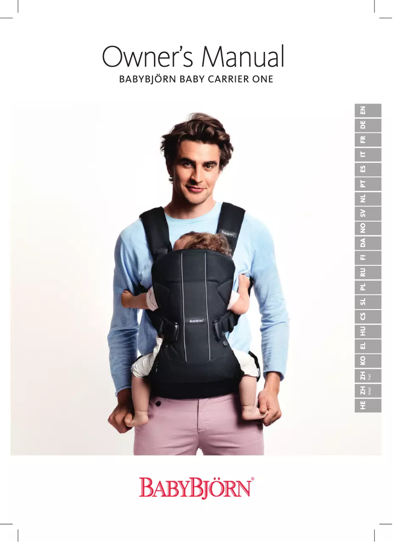 Imagen de la primera página del manual del dispositivo Baby Carrier Free