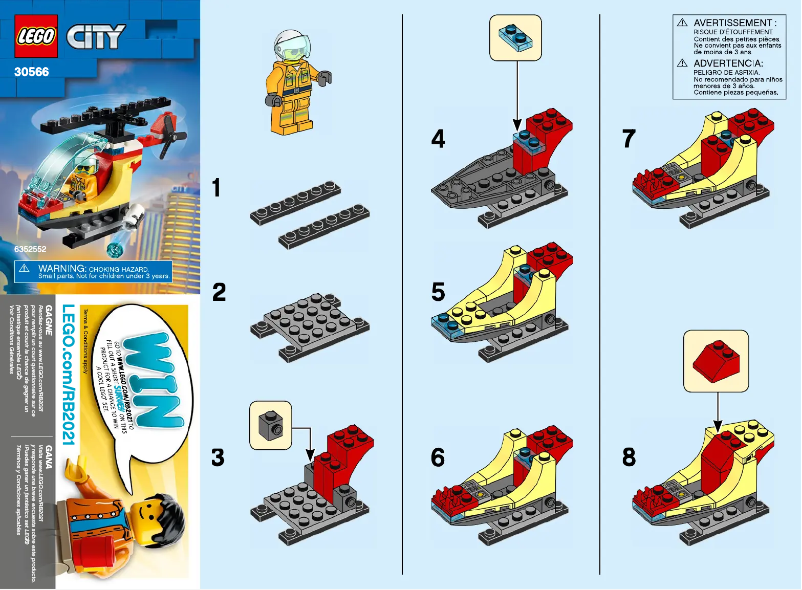 Page 1 de la notice Manuel utilisateur Lego City 30566