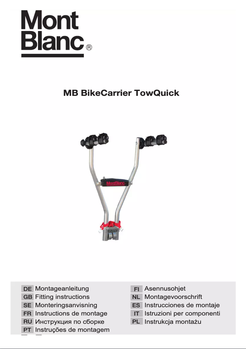 Page 1 de la notice Manuel utilisateur Mont Blanc TowQuick