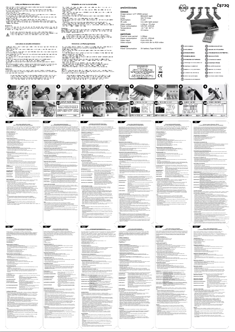 Page n°1 - Manuel utilisateur Elro CS73Q