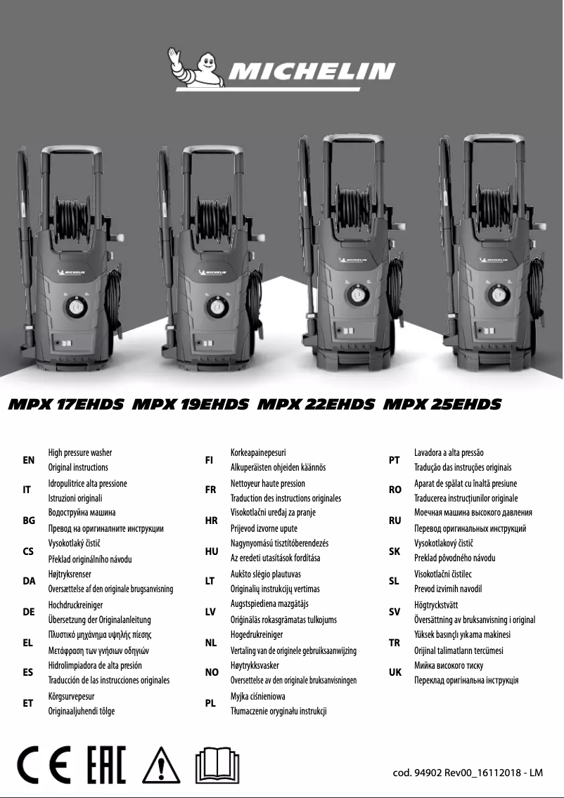 Image de la première page du manuel de l'appareil MPX 17EHDS