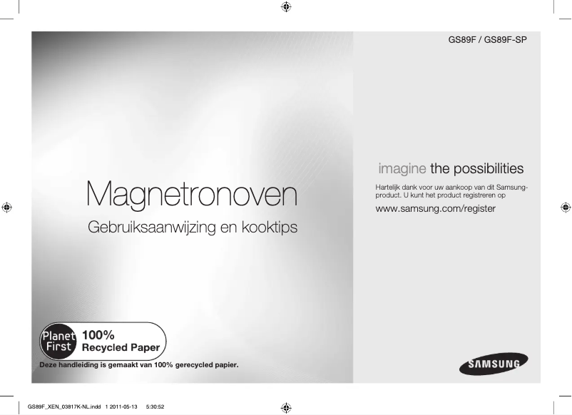 Page n°1 - Manuel utilisateur Samsung GS89F-SP