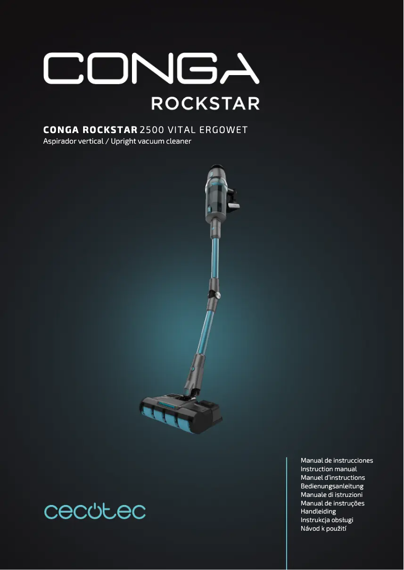 Page 1 de la notice Manuel utilisateur Cecotec Conga Rockstar 2500 VItal ErgoWet