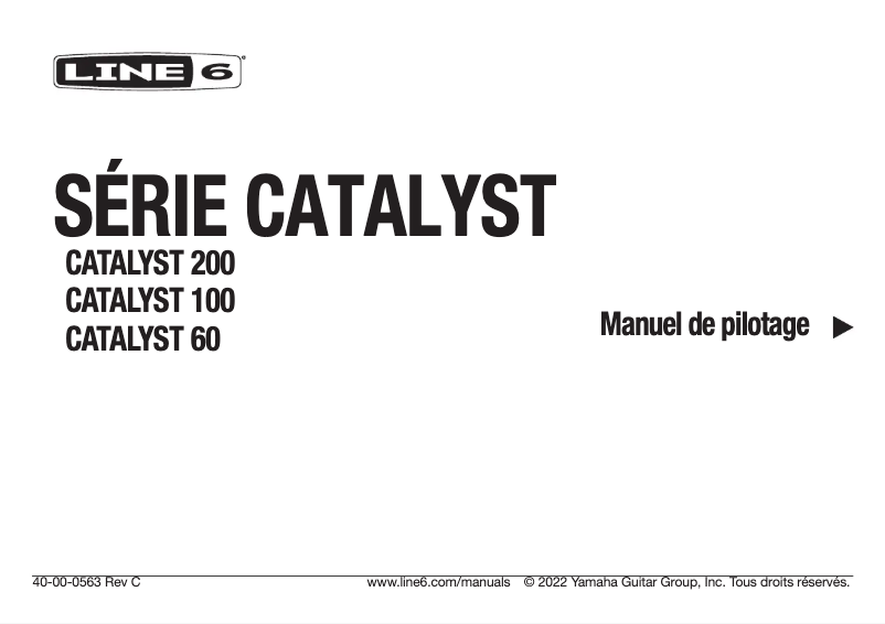 Page 1 de la notice Manuel utilisateur Line 6 Catalyst 100