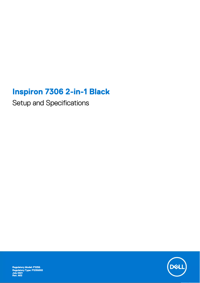 Image de la première page du manuel de l'appareil Inspiron 7306