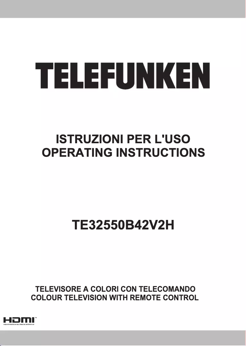 Page 1 de la notice Manuel utilisateur Telefunken TE32550B42V2H