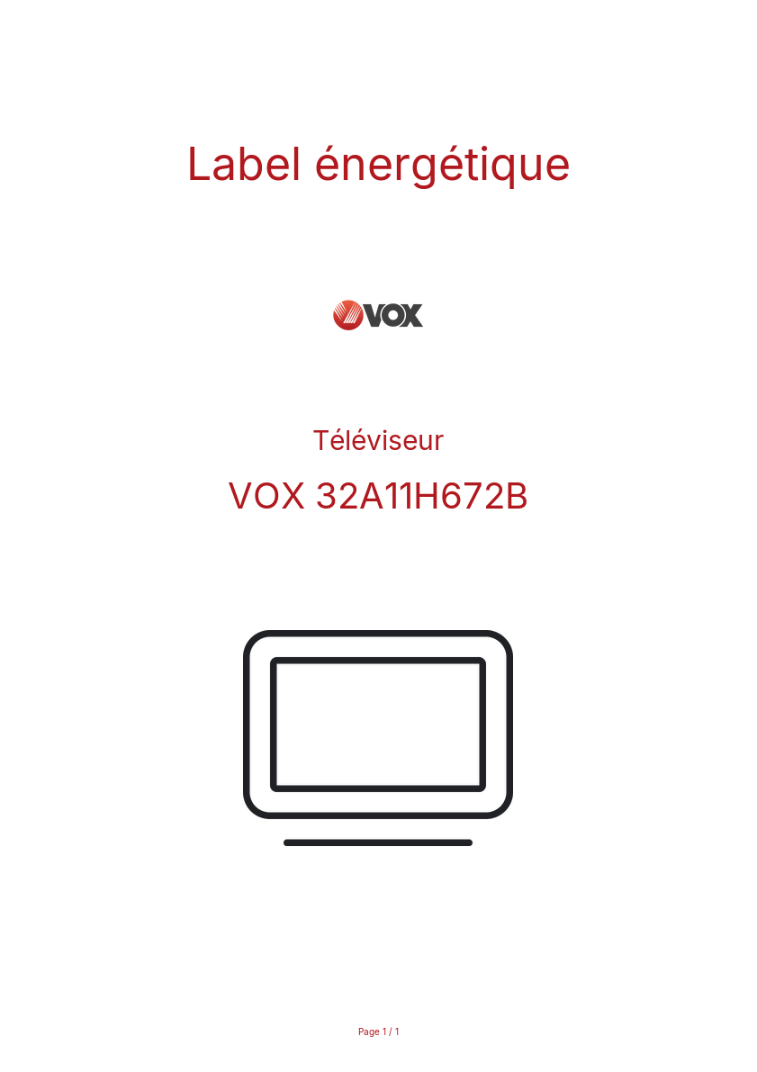 Image de la première page du manuel de l'appareil 32A11H672B