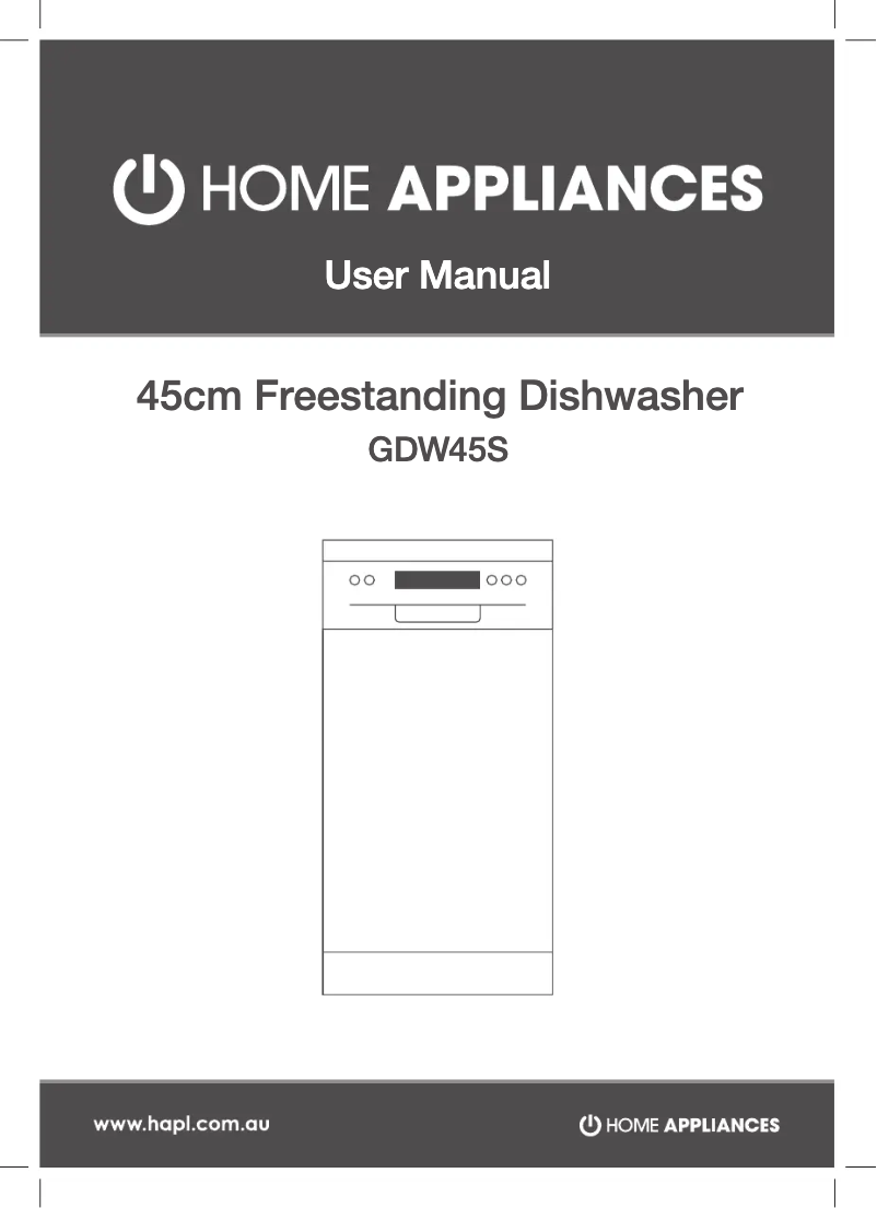 Image de la première page du manuel de l'appareil GDW45S