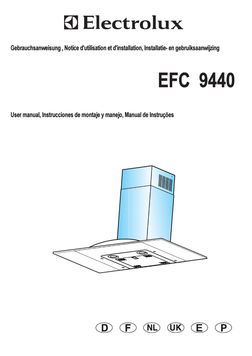 Page 1 de la notice Manuel utilisateur Electrolux EFC 9440