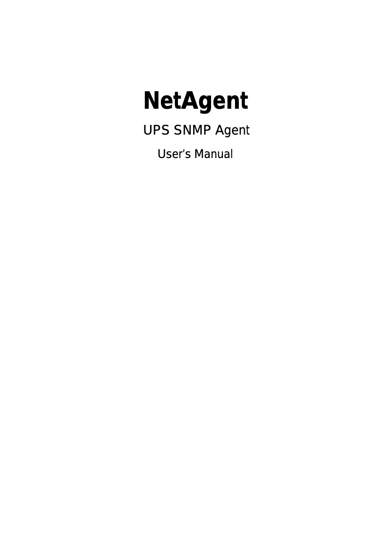 Page n°1 - Manuel utilisateur BlueWalker SNMP CP-504