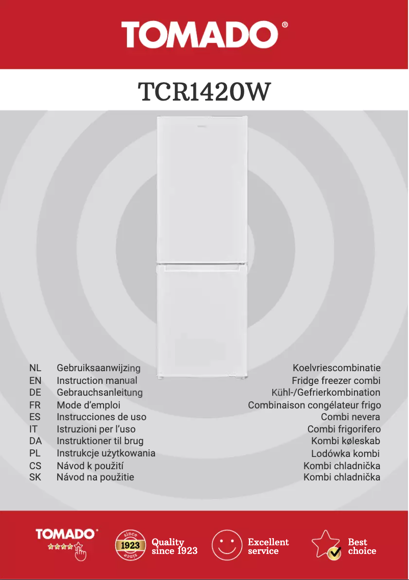 Image de la première page du manuel de l'appareil TCR1420W