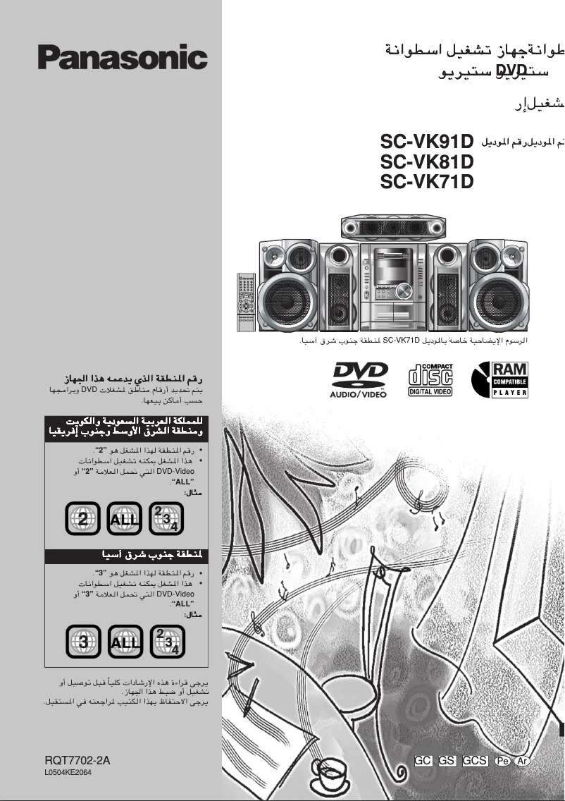 Imagen de la primera página del manual del dispositivo SC-VK91D