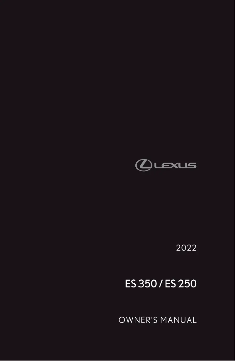 Page 1 de la notice Manuel utilisateur Lexus ES 250 (2022)