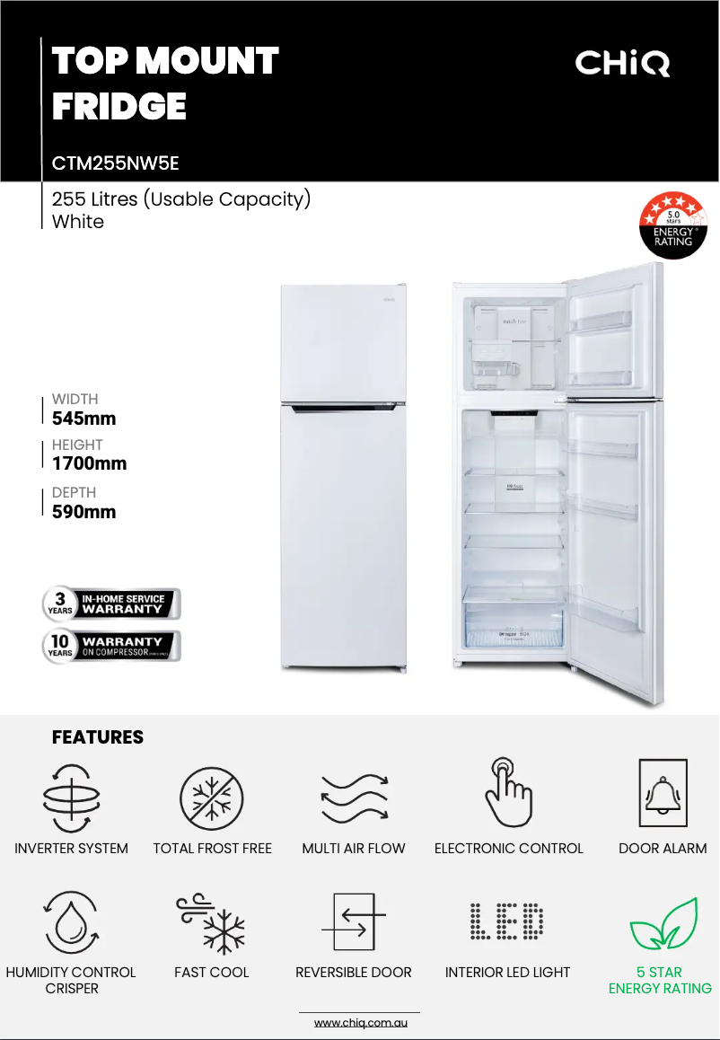 Image de la première page du manuel de l'appareil CTM255NW5E