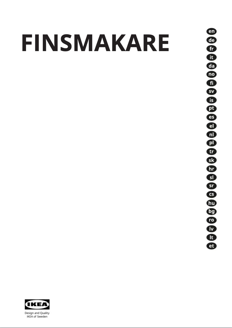 Image de la première page du manuel de l'appareil FINSMAKARE 503.891.40