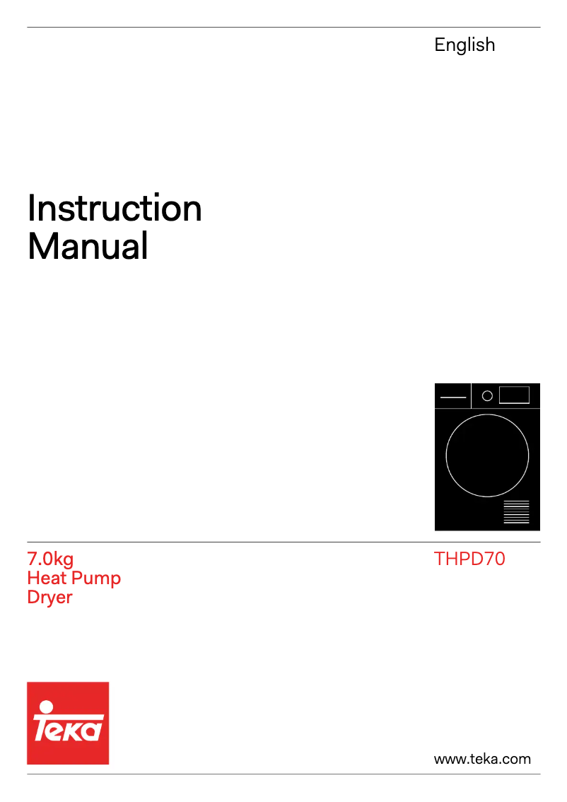 Page n°1 - Manuel utilisateur Teka THPD70