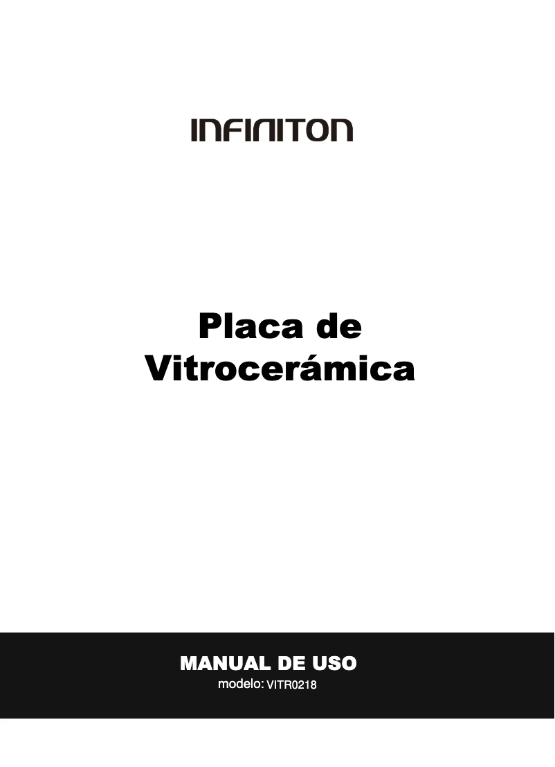 Page 1 de la notice Manuel utilisateur Infiniton VITRO218