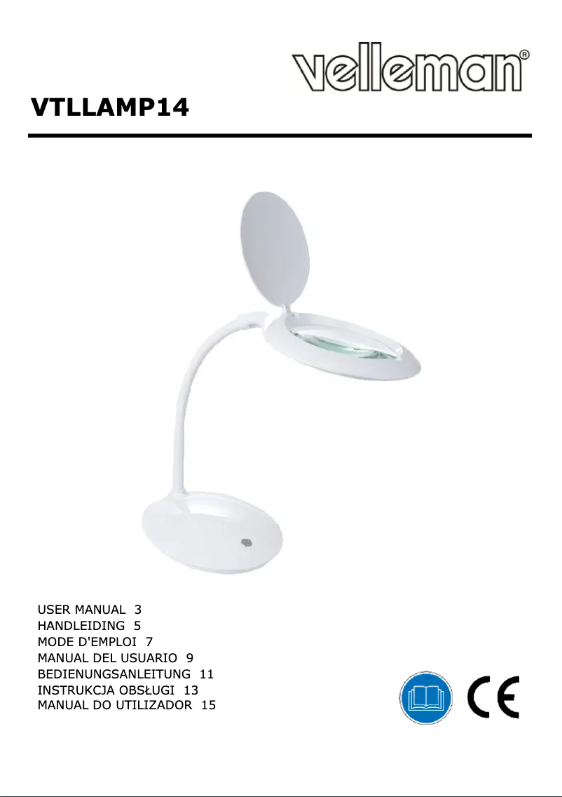 Page 1 de la notice Manuel utilisateur Velleman VTLLAMP14