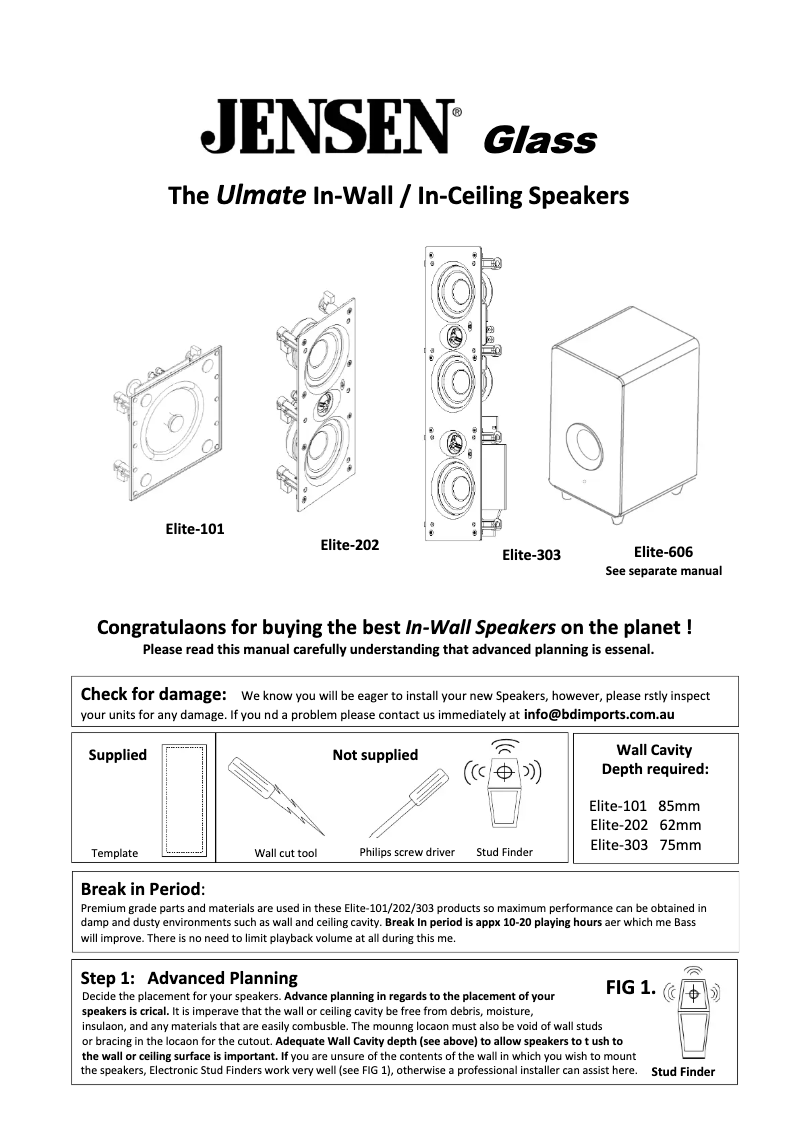 Image de la première page du manuel de l'appareil Elite-303