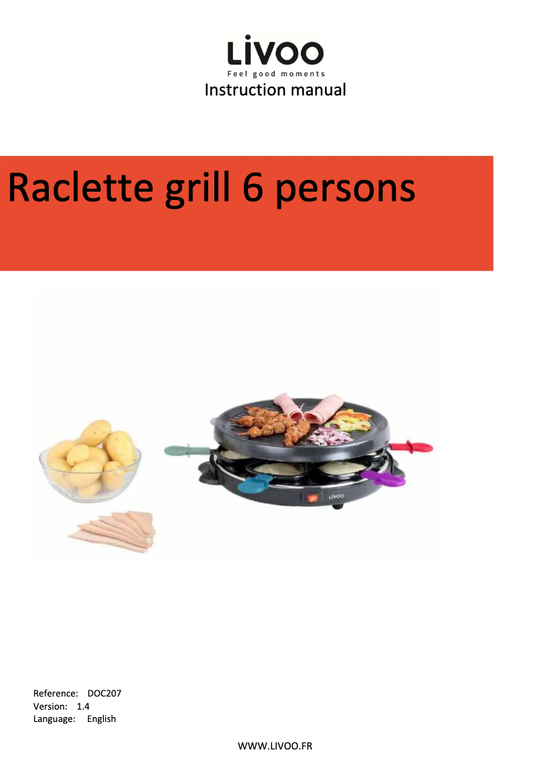 Page n°1 - Manuel utilisateur Livoo DOC207