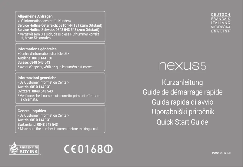 Página 1 del manual Manual de usuario LG LG-D821