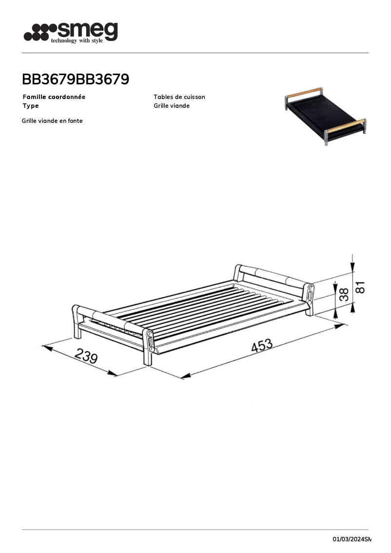Image de la première page du manuel de l'appareil BB3679