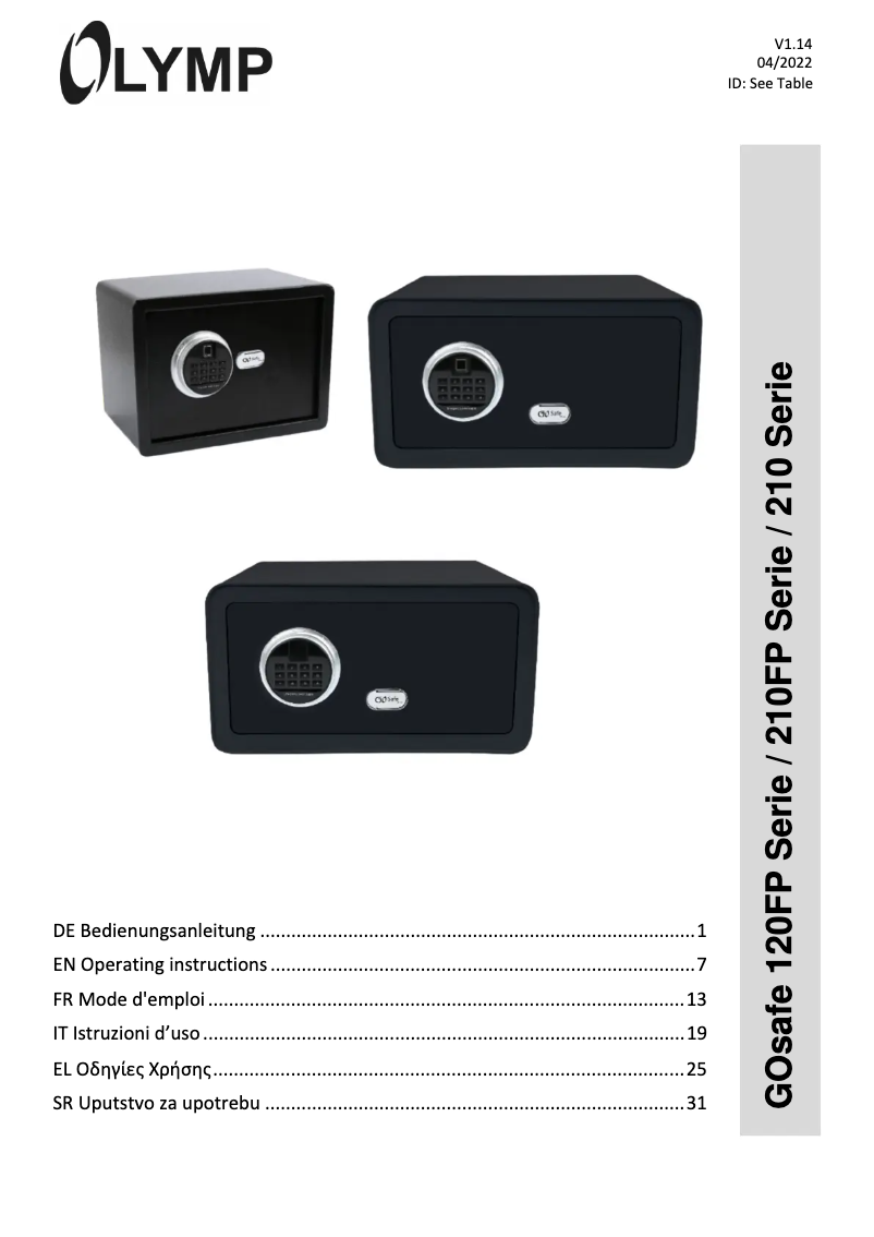 Image de la première page du manuel de l'appareil GOsafe 2.