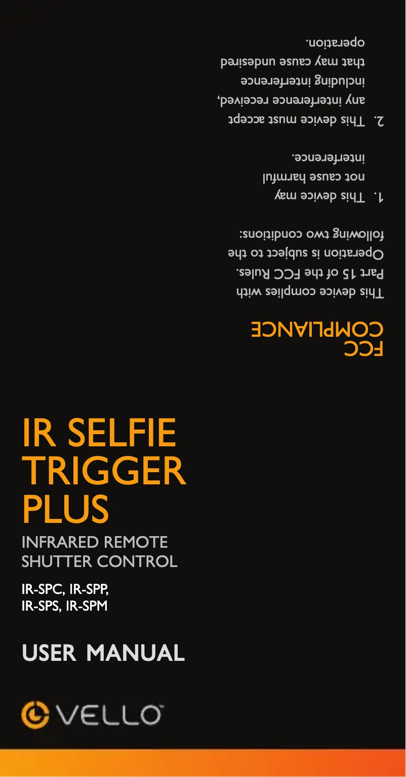 Image de la première page du manuel de l'appareil IR Selfie Trigger