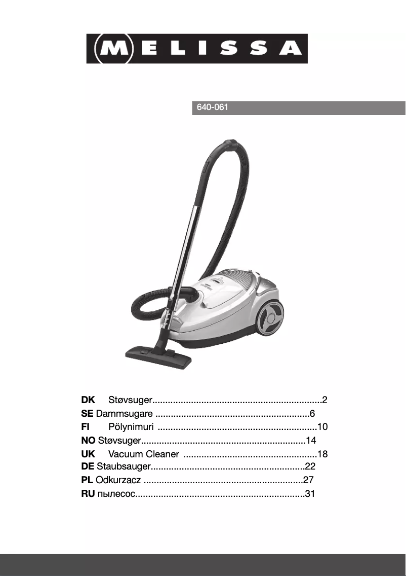 Image de la première page du manuel de l'appareil 640-061