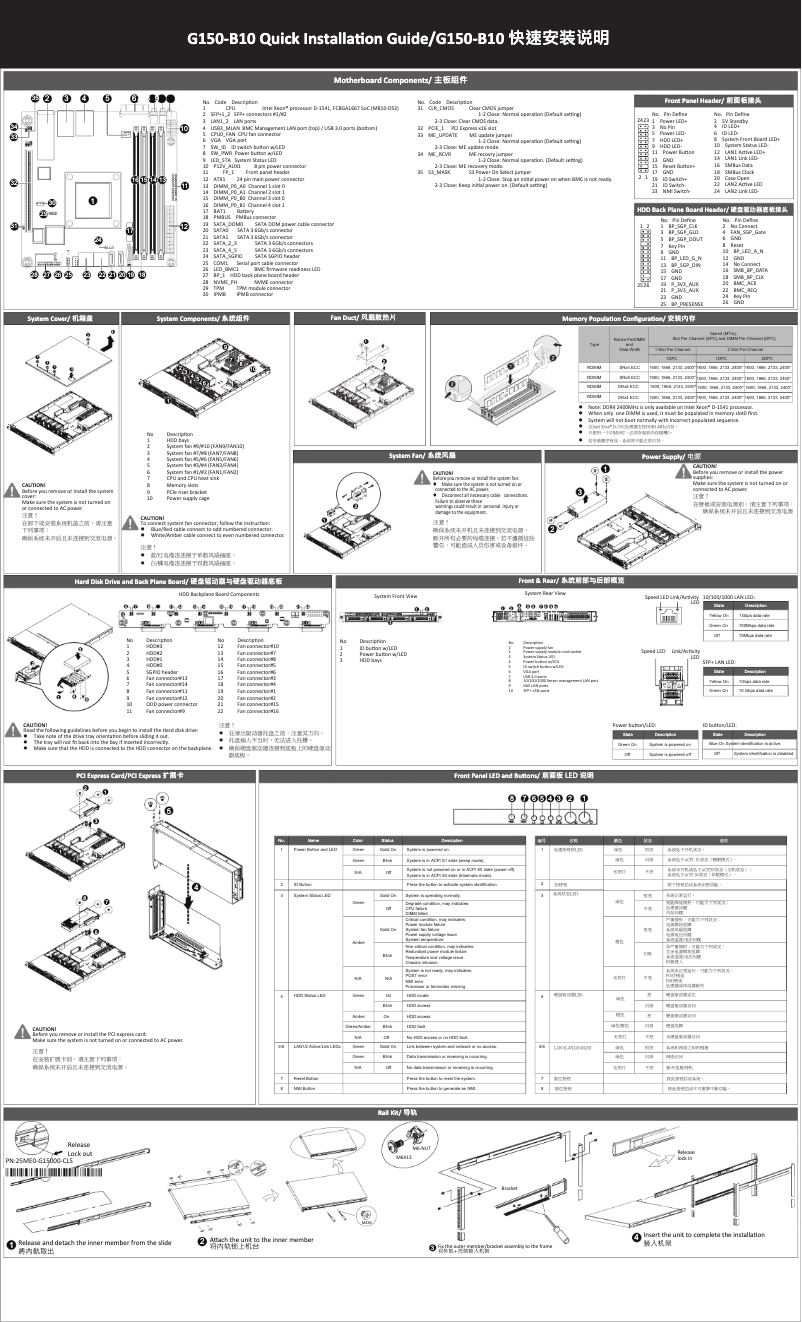 Page 1 de la notice Manuel utilisateur Gigabyte G150-B10