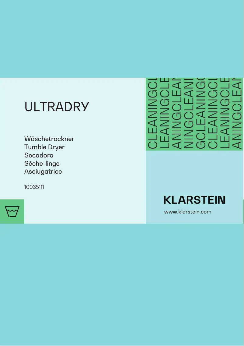 Page n°1 - Manuel utilisateur Klarstein UltraDry