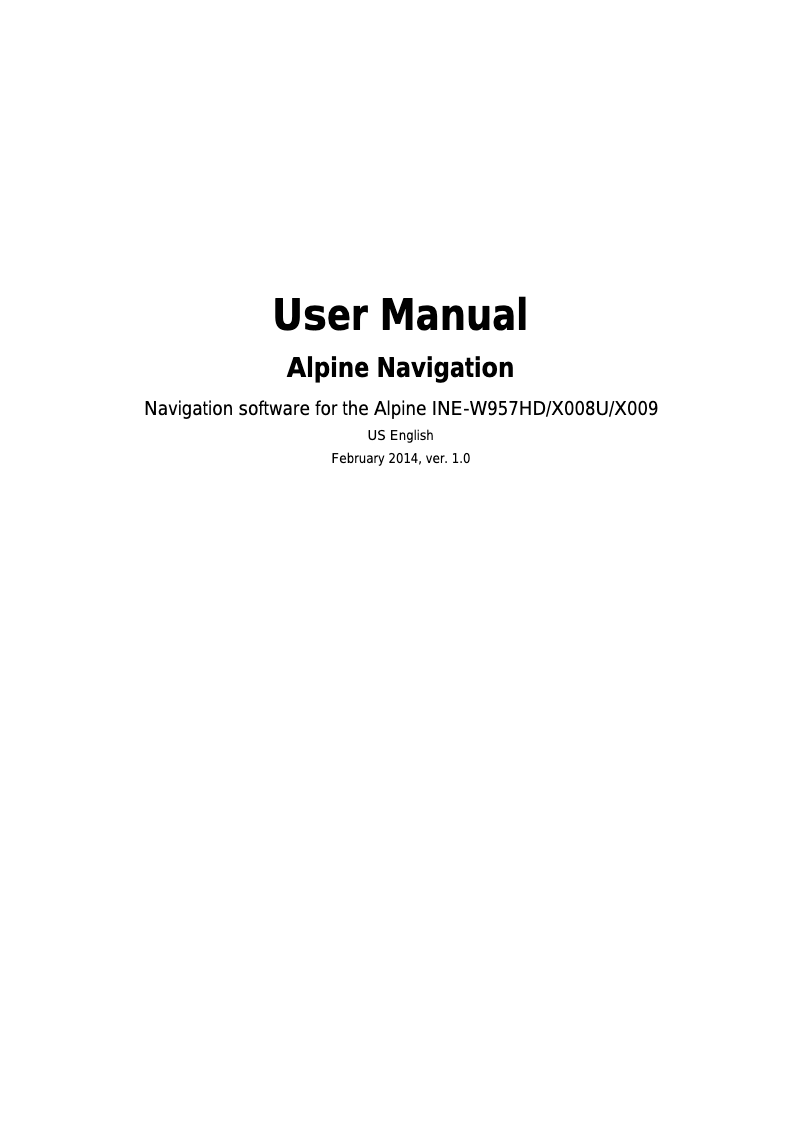 Image de la première page du manuel de l'appareil INE-W957HD