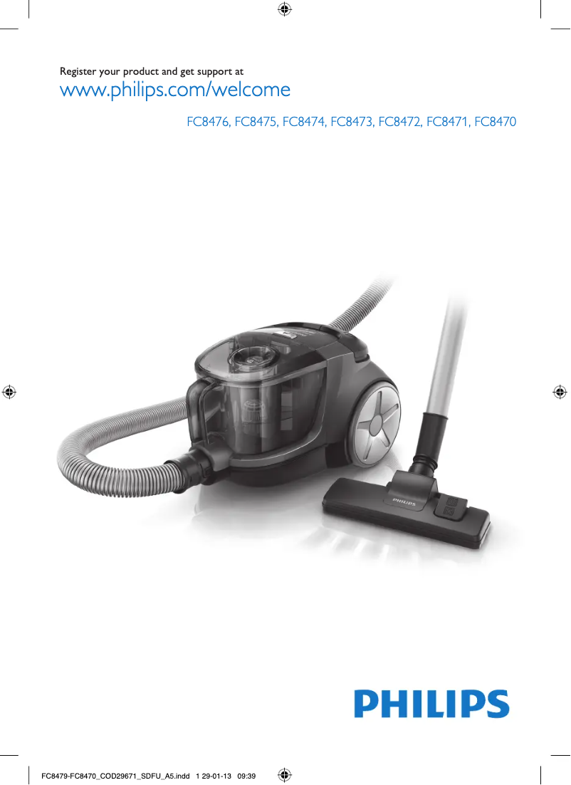 Image de la première page du manuel de l'appareil PowerPro Compact FC8476