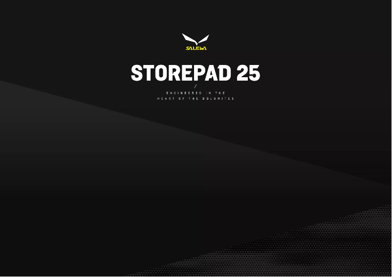 Page 1 of the manual User Manual Salewa Storepad 25