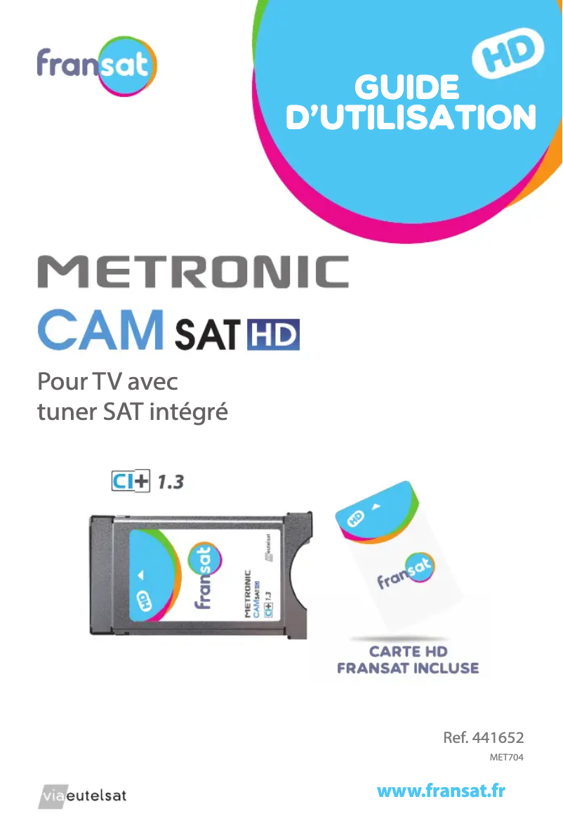 Page n°1 - Manuel utilisateur Metronic Camsat HD 441652