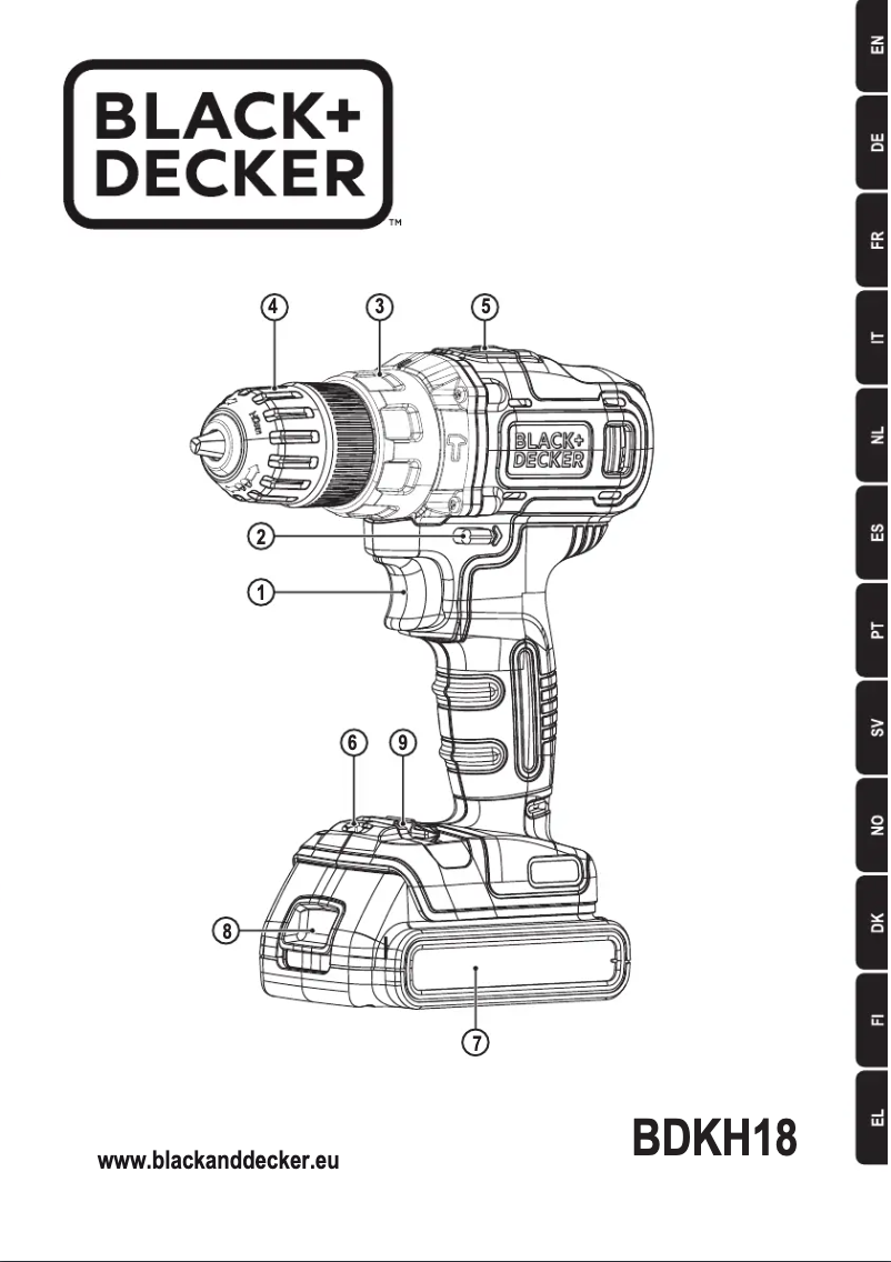 Image de la première page du manuel de l'appareil BDKH18