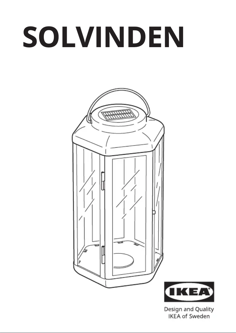 Page 1 de la notice Manuel utilisateur Ikea SOLVINDEN 605.145.77