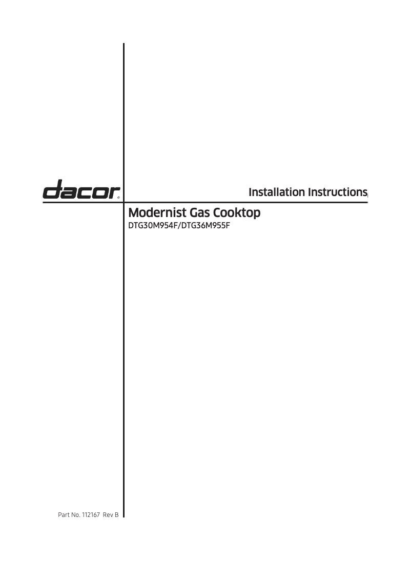 Image de la première page du manuel de l'appareil Modernist DTG36M955FM