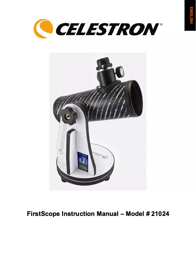 Page n°1 - Manuel utilisateur Celestron COSMOS FirstScope