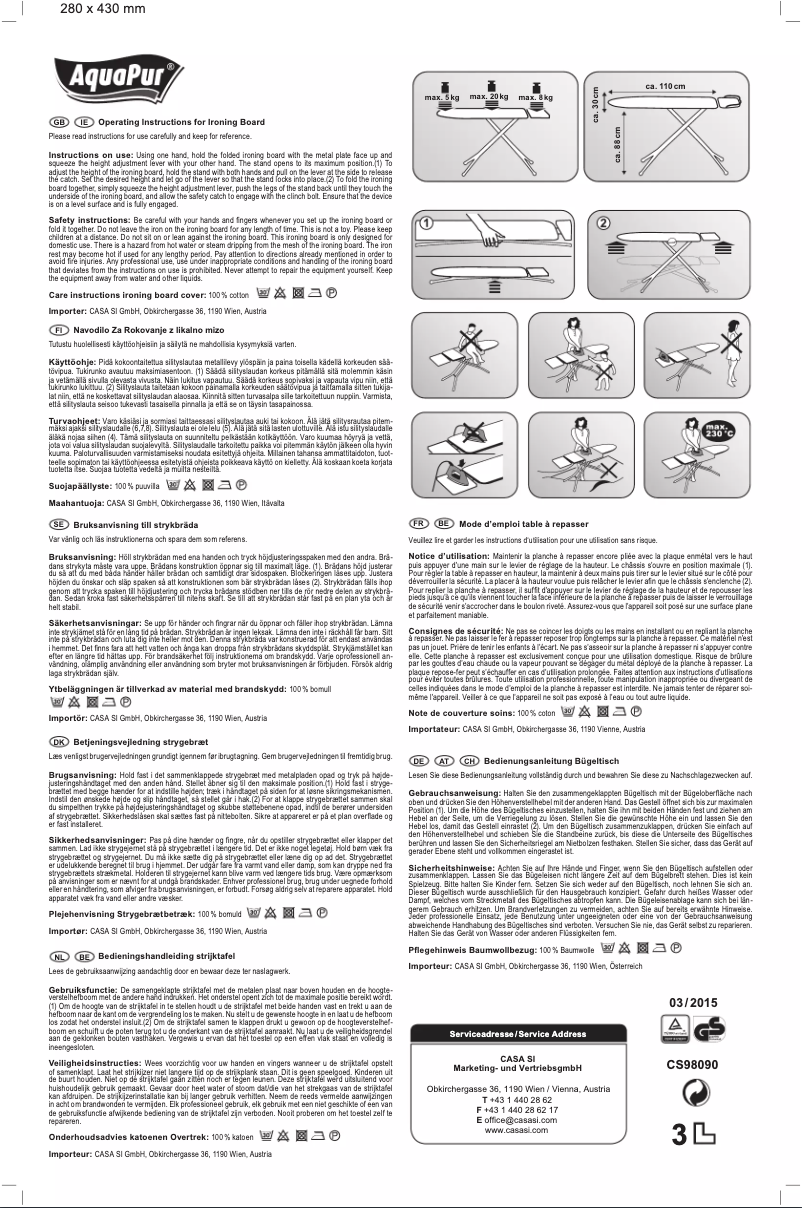 Page 1 de la notice Manuel utilisateur AquaPur IAN 107603