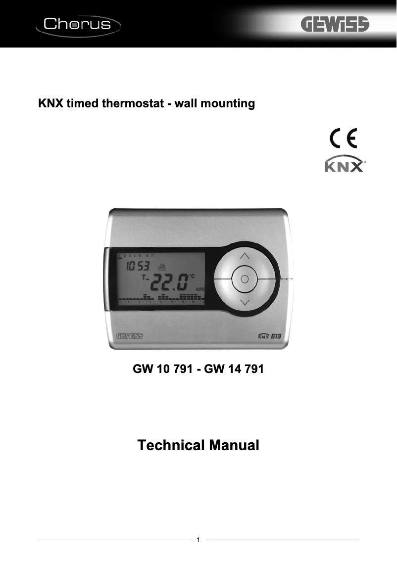 Page 1 de la notice Manuel utilisateur Gewiss GW10791