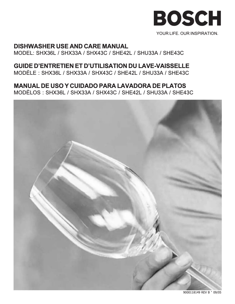 Page n°1 - Manuel utilisateur Bosch SHX33A06UC