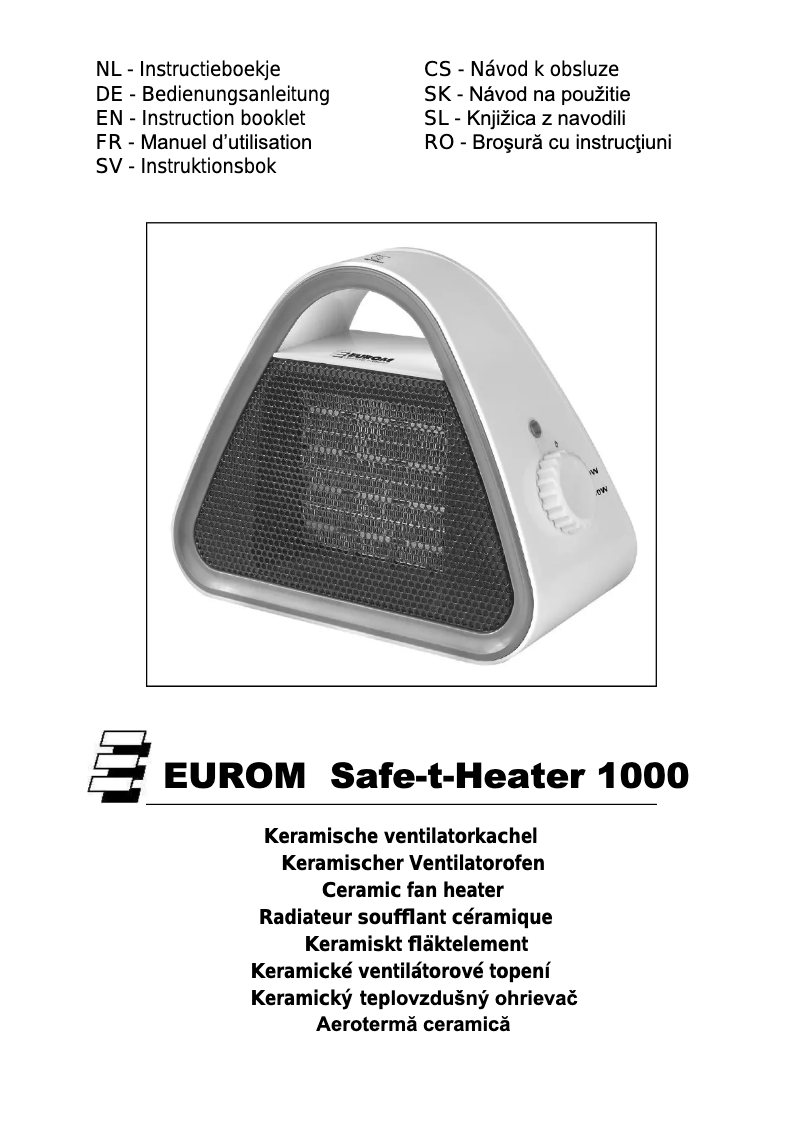 Página 1 del manual Manual de usuario Euromac Safe-t-Heater 1000