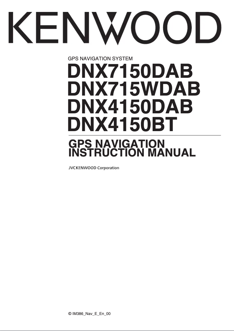 Image de la première page du manuel de l'appareil DNX4150DAB