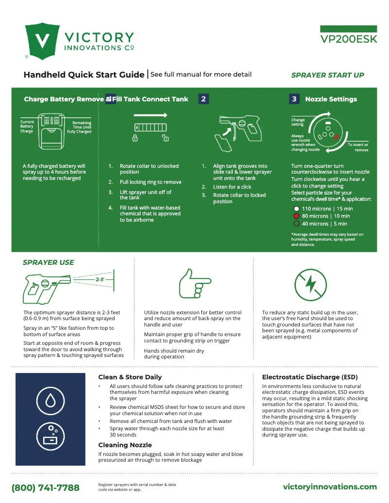 Página 1 del manual Manual de usuario Victory VP200ESK