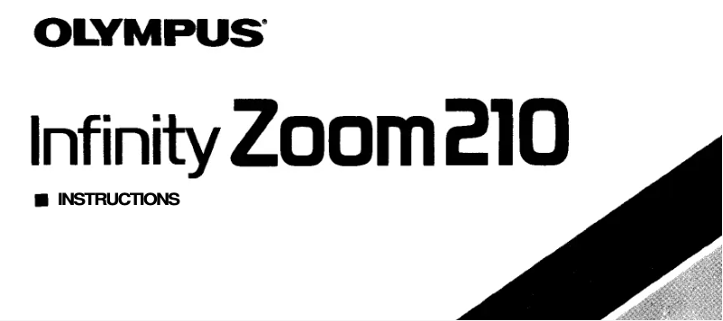 Image de la première page du manuel de l'appareil Infinity Zoom 210